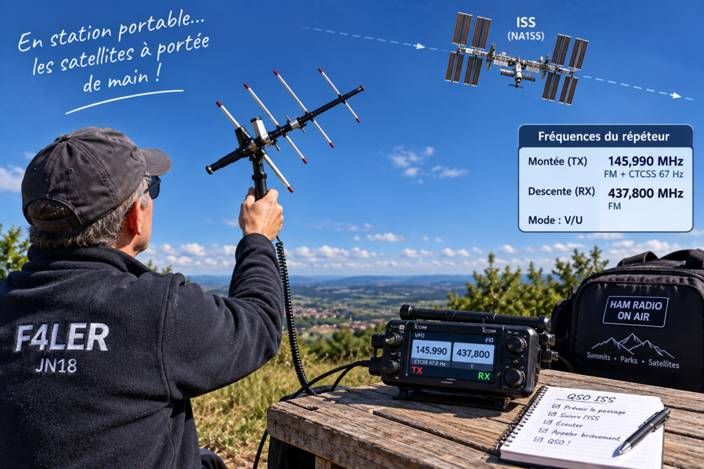 Radioamateur en contact avec l’ISS 