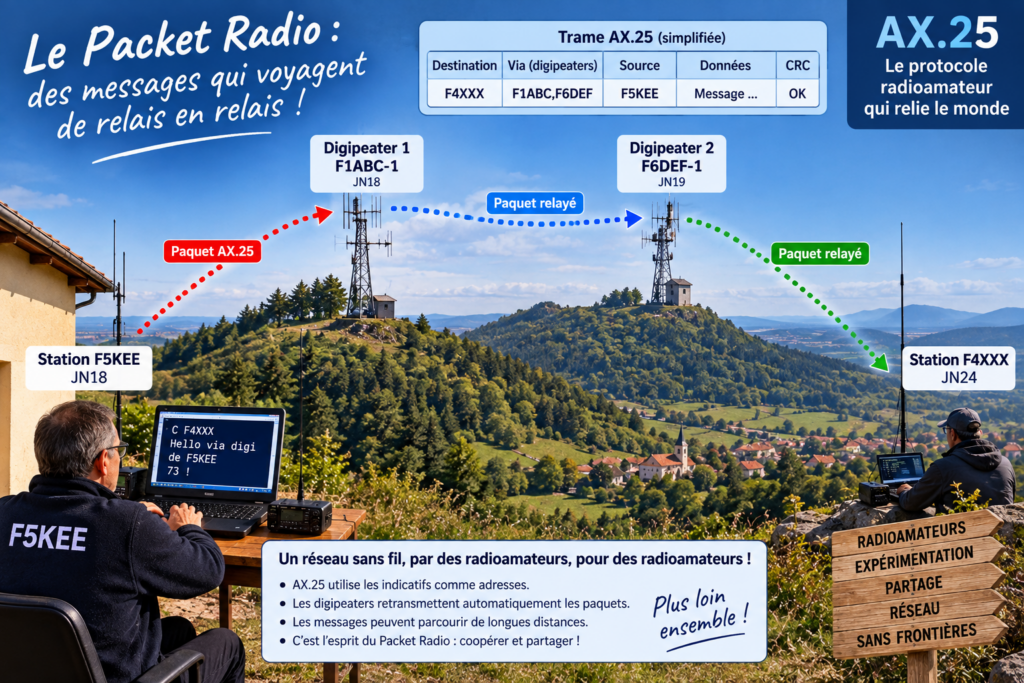 Le réseau Packet Radio AX.25 en montagne