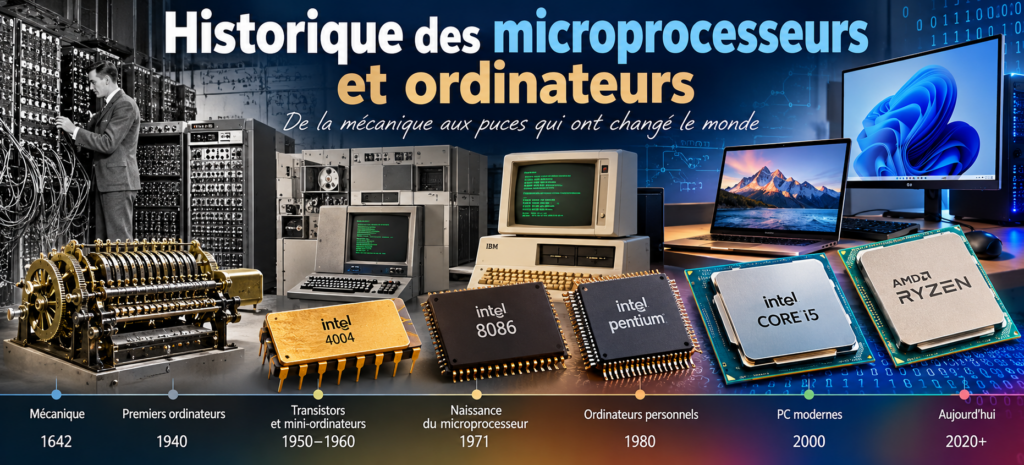 historique microprocesseurs ordinateurs