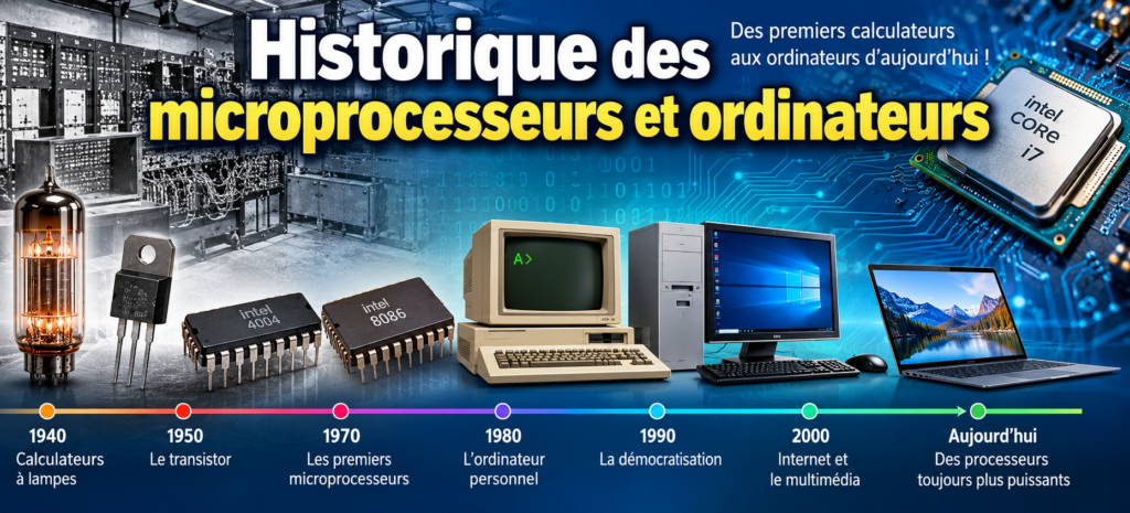 historique microprocesseurs ordinateurs