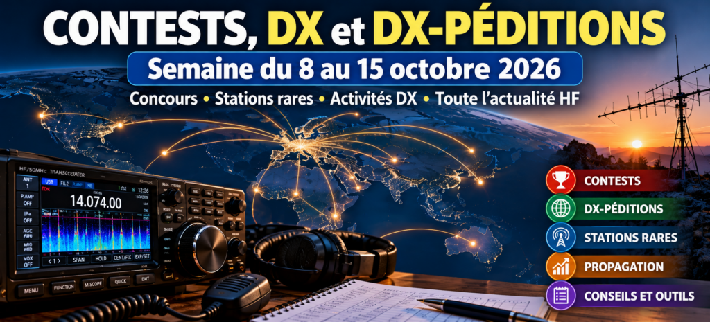 Affiche radioamateur _ concours et DX