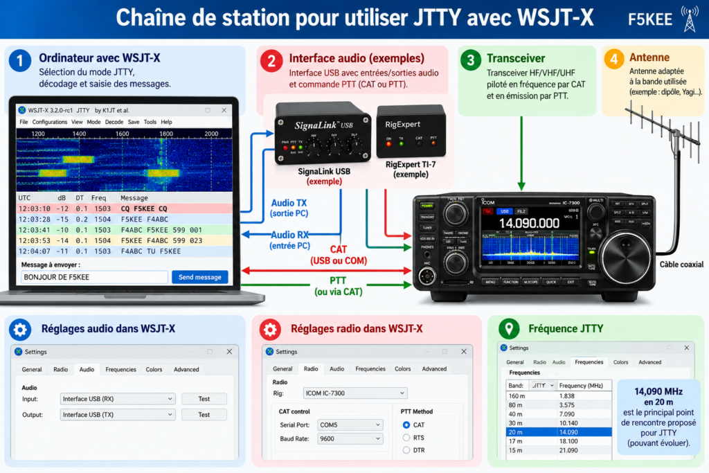 Chaîne JTTY avec WSJT-X et F5KEE