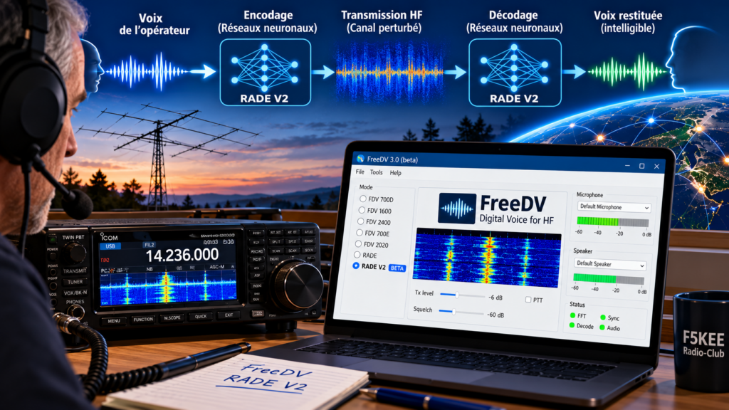 Communication HF numérique avec RADE V2