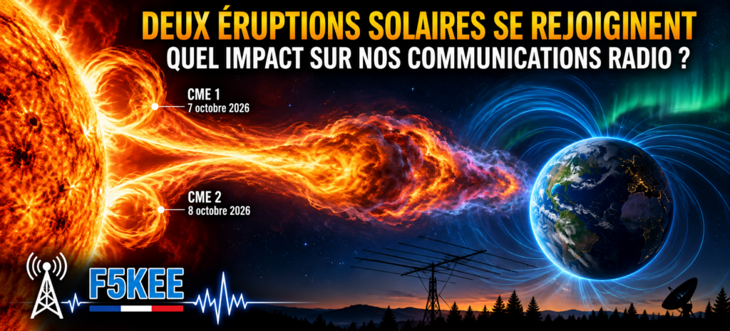 Deux éruptions solaires vers la Terre