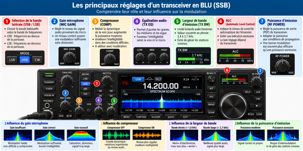 Guide des réglages BLU (SSB)