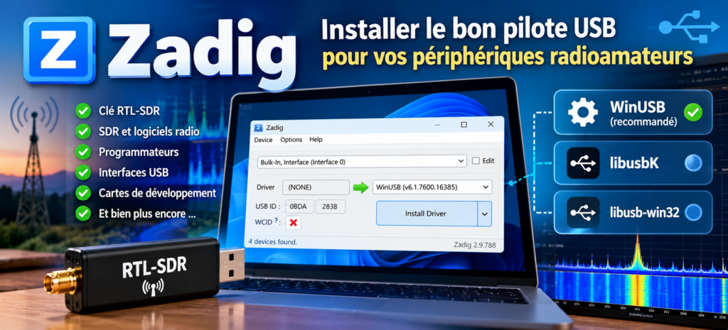 Installer le pilote USB avec Zadig
