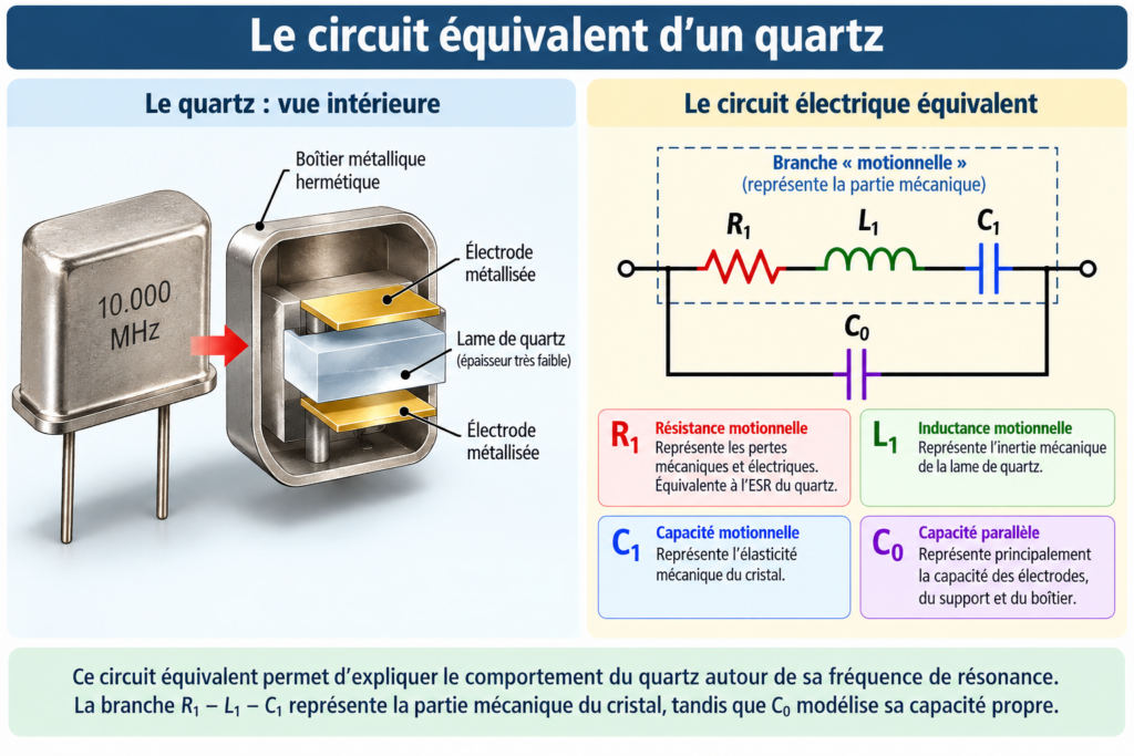 Le circuit équivalent d’un quartz