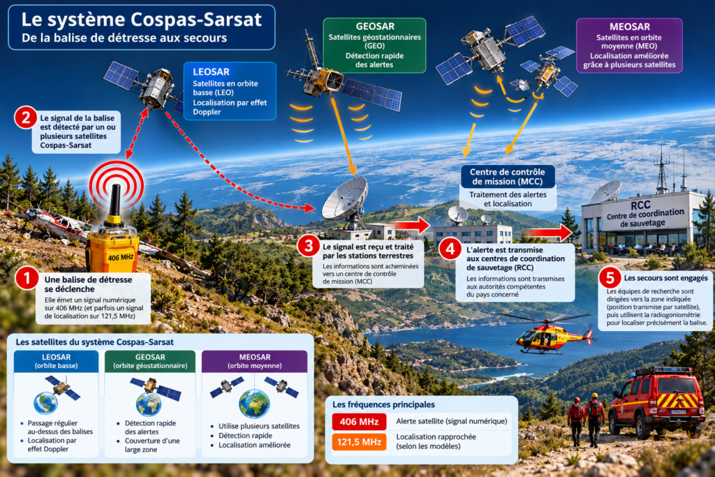 Le parcours d’une alerte Cospas-Sarsat