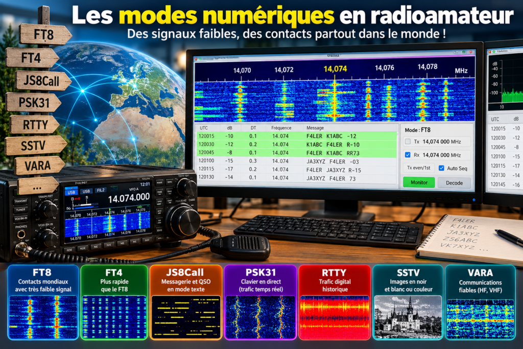 Les modes numériques en radioamateur