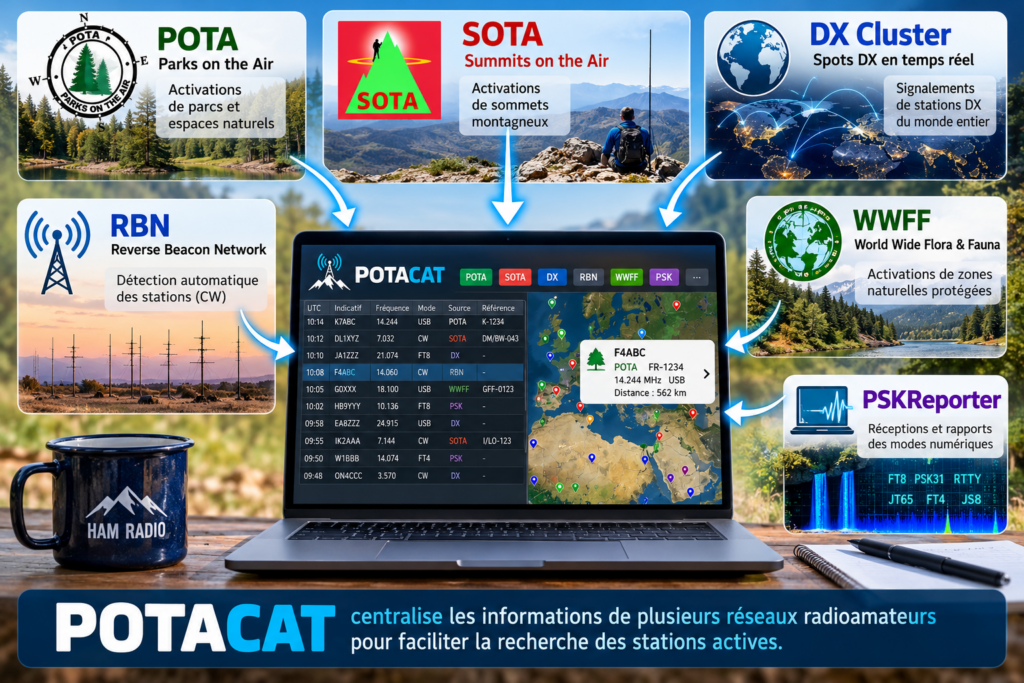 POTACAT centralise les réseaux radioamateurs