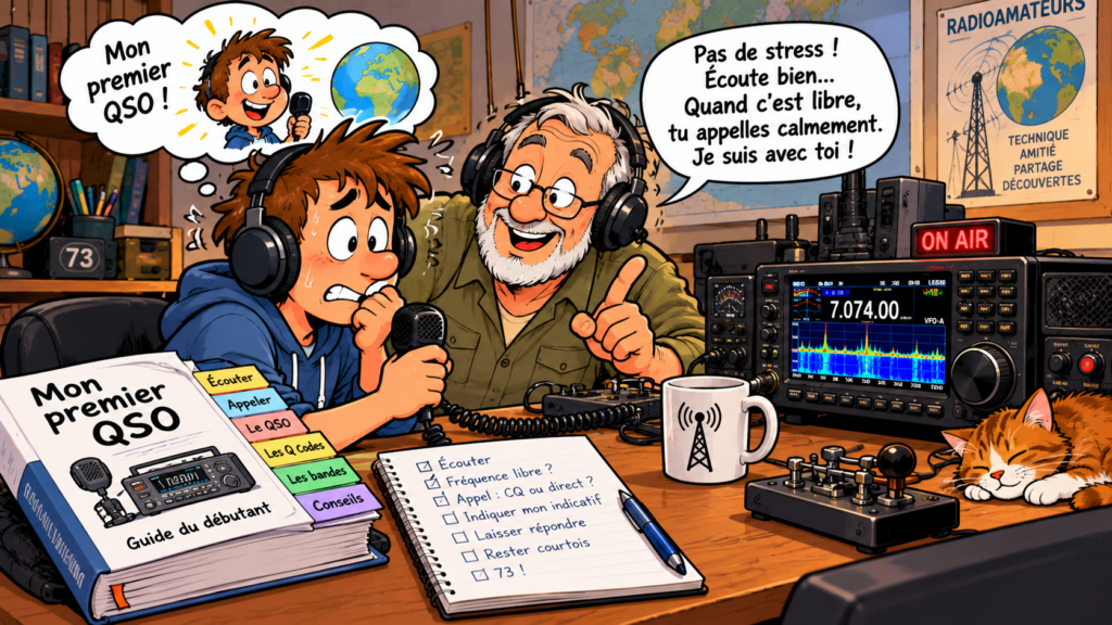 Premier QSO au coin radio