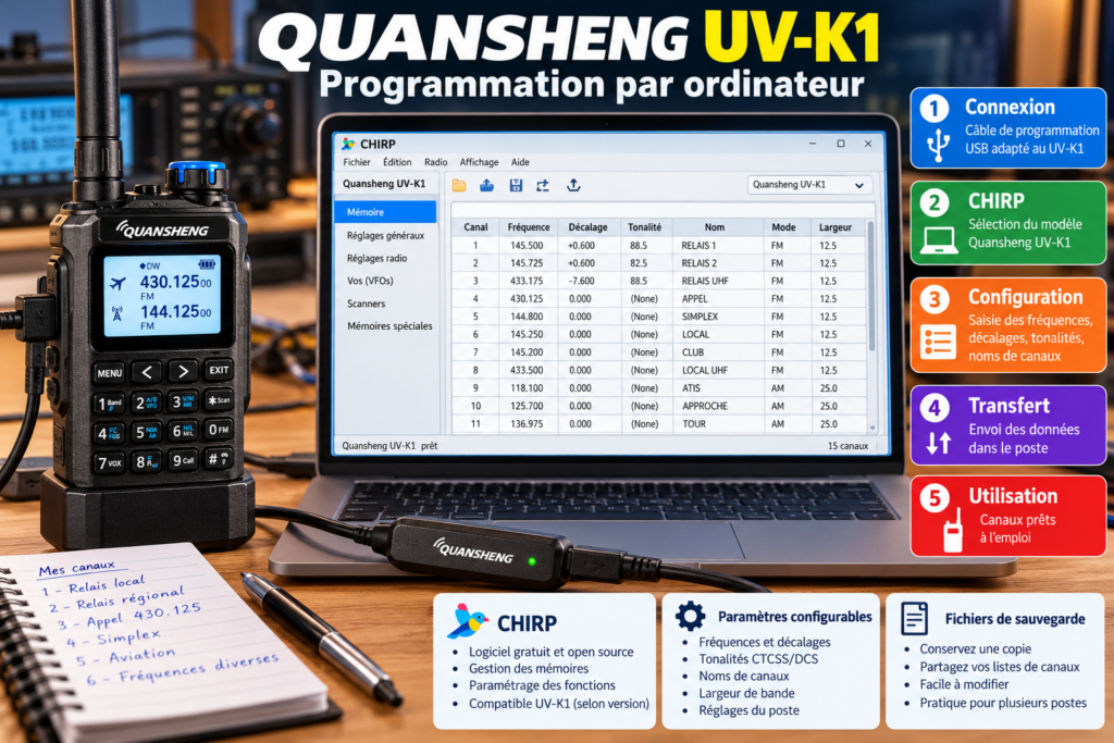Programmation du Quansheng UV-K1 avec CHIRP