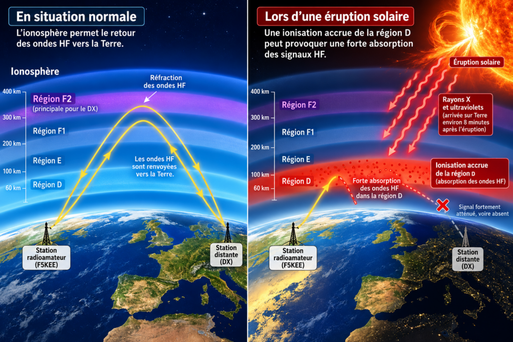 Propagation HF _ normale ou perturbée