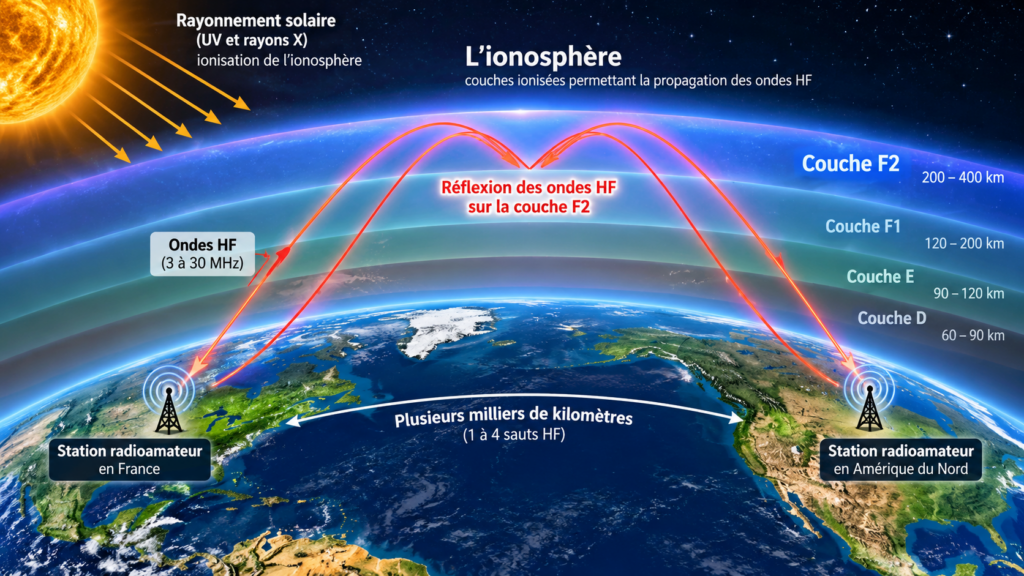 Propagation HF par l’ionosphère