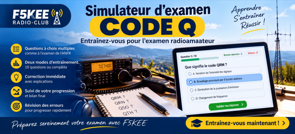 Simulateur d’examen radioamateur F5KEE