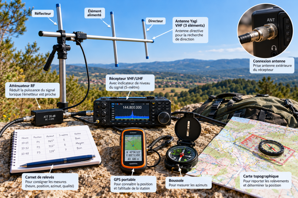 Station de radiogoniométrie en montagne